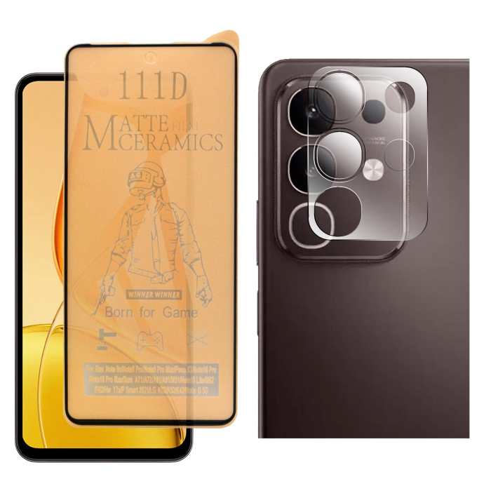 Vivo Y29 Matte Glass Protector Ceramic + Back Rear Camera 9H Gorilla Flexible Protectior - Image 2