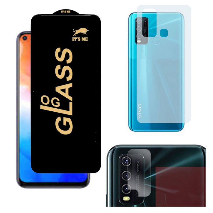 Vivo Y30 3-in-1 Kit: OG Glass + Carbon Back Camera Protector - Image 2 Vivo Y30 3-in-1 Kit: OG Glass + Carbon Back Camera Protector - Image 2