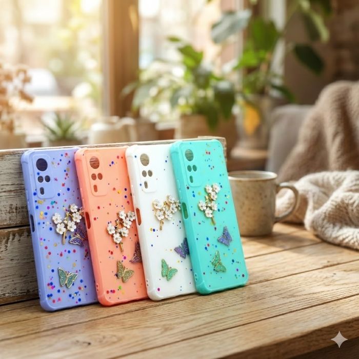 Vivo Y51s Fancy Glitter Butterfly Style Cover Case - Image 2 Vivo Y51s Fancy Glitter Butterfly Style Cover Case - Image 2