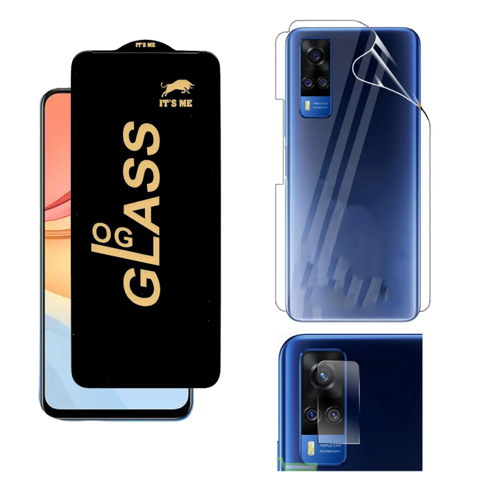 Vivo Y53s 360° Clear Kit: OG Glass + Back Jelly Camera Guard - Image 2 Vivo Y53s 360° Clear Kit: OG Glass + Back Jelly Camera Guard - Image 2