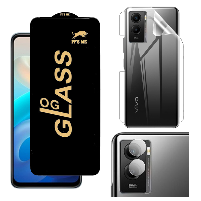 Vivo Y55s 5G 360° Clear Kit: OG Glass + Back Jelly Camera Guard - Image 2 Vivo Y55s 5G 360° Clear Kit: OG Glass + Back Jelly Camera Guard - Image 2