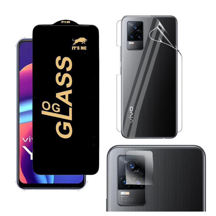 Vivo Y73 360° Clear Kit: OG Glass + Back Jelly Camera Guard - Image 2 Vivo Y73 360° Clear Kit: OG Glass + Back Jelly Camera Guard - Image 2