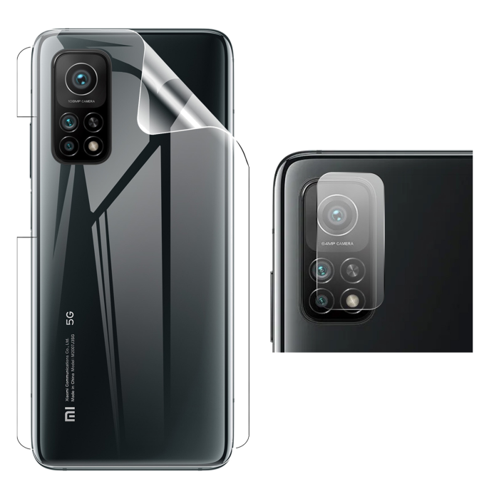 Xiaomi 10T Clear Back Kit: Jelly Film + Camera Lens Protector - Image 2 Xiaomi 10T Clear Back Kit: Jelly Film + Camera Lens Protector - Image 2