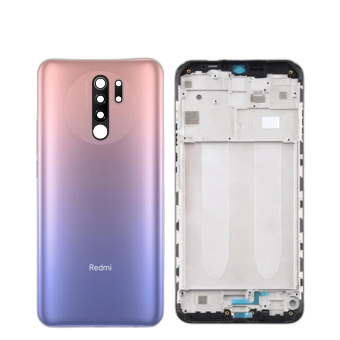 Xiaomi Redmi 9 Housing Middle Frame With Side Button and Camera Lens Complete Body Casing Replacement For Redmi 9 - Pink - Image 2 Xiaomi Redmi 9 Housing Middle Frame With Side Button and Camera Lens Complete Body Casing Replacement For Redmi 9 - Pink - Image 2
