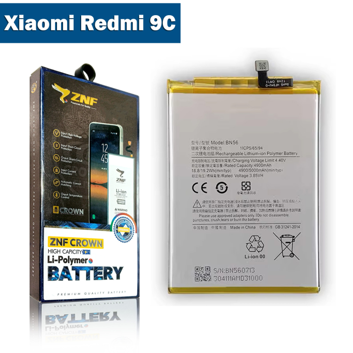 Xiaomi Redmi 9C Battery Replacement - ZNF 5000mAh (BN56) - Image 2 Xiaomi Redmi 9C Battery Replacement - ZNF 5000mAh (BN56) - Image 2