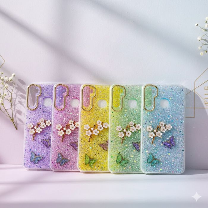 Xiaomi Redmi A1 Plus Butterfly Glitter Fancy Mobile Cover - Image 2 Xiaomi Redmi A1 Plus Butterfly Glitter Fancy Mobile Cover - Image 2