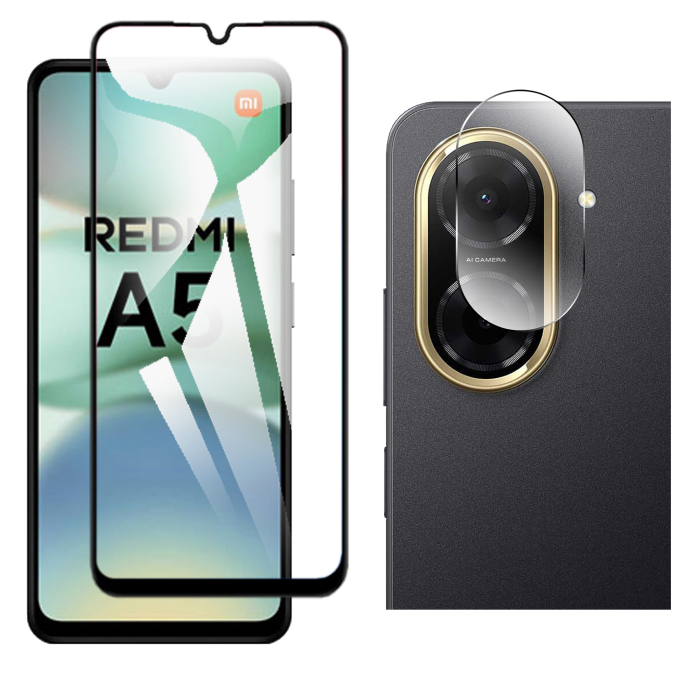 Xiaomi Redmi A5 Glass Protector 5D-10D-11D-21D-9D Full Coverage + Back Rear Camera 9H Gorilla Flexible - Image 2 Xiaomi Redmi A5 Glass Protector 5D-10D-11D-21D-9D Full Coverage + Back Rear Camera 9H Gorilla Flexible - Image 2