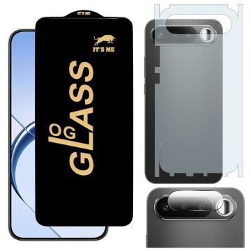 Realme 16 HD OG Premium Quality Glass + Back Matte Thin Sheet Protector + 9H Back Camera Lens Protector 3-in-1 Pack
