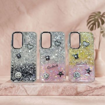 Samsung A36 Girly Glitter Case Good Luck Heart Edition