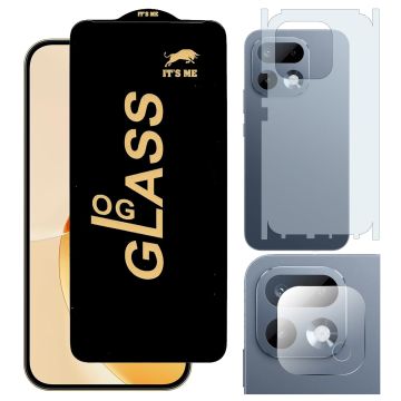 Realme 16 Pro HD OG Premium Quality Glass + Back Matte Thin Sheet Protector + 9H Back Camera Lens Protector 3-in-1 Pack