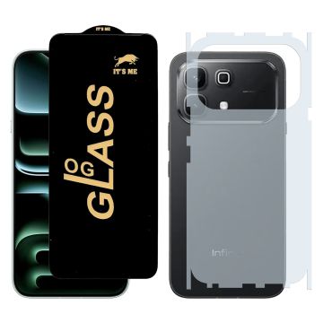2-in-1 360 Protection for Infinix Note 60: HD Glass + Back Matte