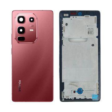Infinix Note 50 Full Body Housing - Complete Casing with Middle Frame, Back Door, Buttons & Lens - Pink