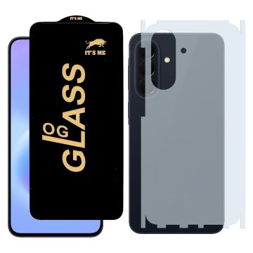 2-in-1 360 Protection for Samsung A57: HD Glass + Back Matte