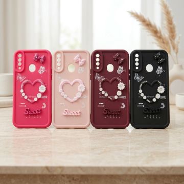 Samsung Galaxy A20s Back Cover – Kitty Heart Multicolor