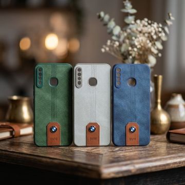 Tecno Spark 4 Premium Leather Case with BMW Emblem