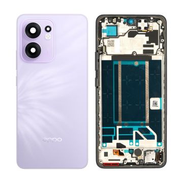 Oppo Reno 13f Complete Outer Body - Housing Frame, Back Panel & Lens Kit - Purple