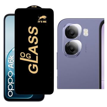 Oppo a6k HD OG Premium Quality Glass + 9H Back Camera Lens Protector 2-in-1 Deal