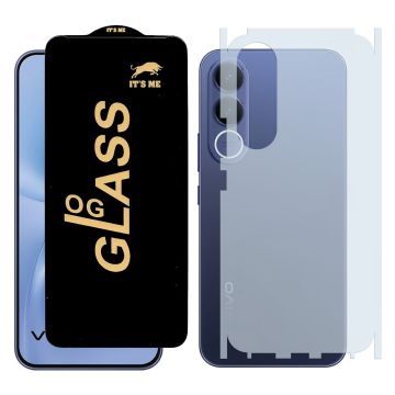 2-in-1 360 Protection for Vivo V70 Fe: HD Glass + Back Matte