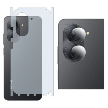 Xiaomi Redmi A7 Back Matte Thin Sheet Protector + 9H Back Camera Lens Protector 2-in-1 Back Protection Bundle