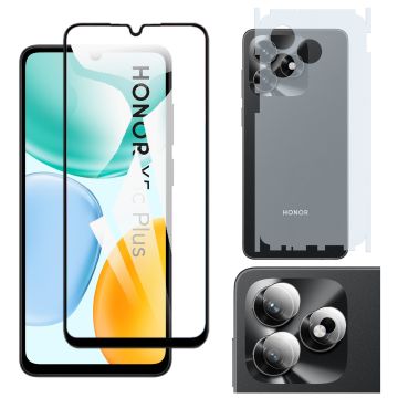 3-in-1 360 Matte Bundle for Honor x5c plus: 9D + Matte + Camera