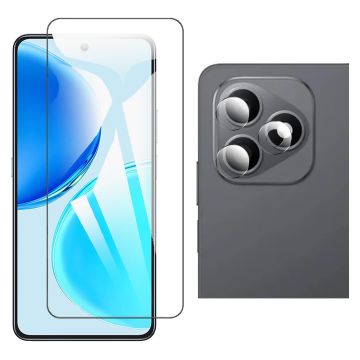 Honor x8d Polish Tempered Glass Premium Quality + 9H Back Camera Lens Protector 2-in-1 Combo Deal