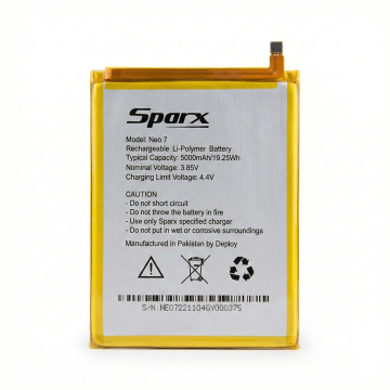 Original Brand Battery For Sparx Neo 7 Ultra 5000 mAh Official Replacement