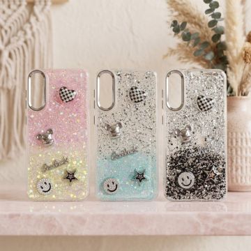 Samsung A50s Girly Glitter Case Good Luck Heart Edition