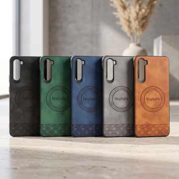 OnePlus Nord Back Cover Premium Leather Magnetic Circle Back Cover For OnePlus Nord Shockproof Protective Case