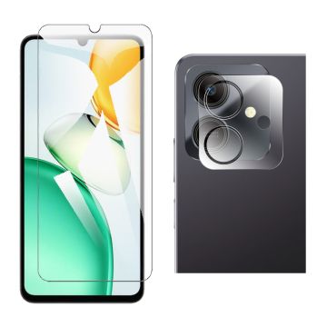 Honor play 10 Polish Tempered Glass Premium Quality + 9H Back Camera Lens Protector 2-in-1 Combo Deal