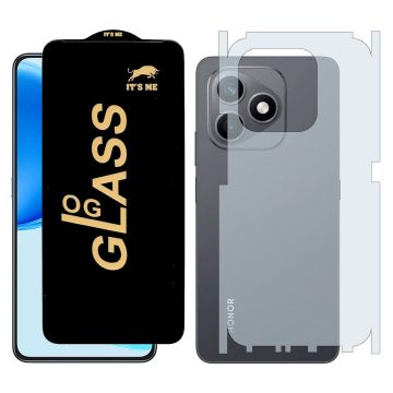 Honor x8d HD OG Premium Quality Glass + Back Matte Thin Sheet Protector 2-in-1 Deal