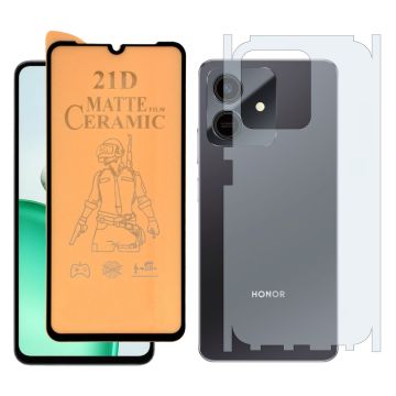 Honor play 10 Ceramic Matte Glass Unbreakable Protector + Back Matte Thin Sheet Protector 2-in-1 Protection Bundle