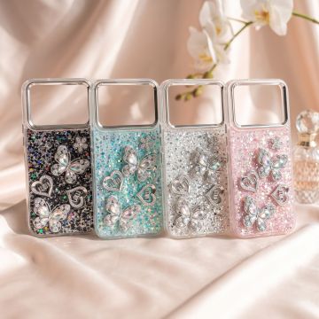 Infinix Note 60 Shining Glitter Multicolor Butterfly Girls Case