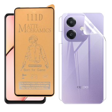 2-in-1 360 Pack for Oppo A5i: Ceramic Glass + Back Jelly - Image 2