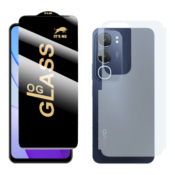 2-in-1 360 Protection for Vivo Y19s Pro : HD Glass + Back Matte - Image 2