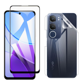 2-in-1 360 Protection Pack for Vivo Y19s Pro: 9D + Jelly - Image 2