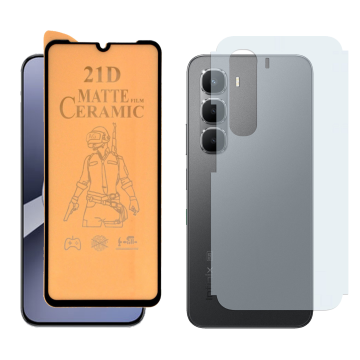 2-in-1 Full Matte Pack for Infinix Hot 60 Pro: Ceramic + Back - Image 2