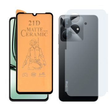 2-in-1 Full Matte Pack for Realme Note 60X: Ceramic + Back - Image 2