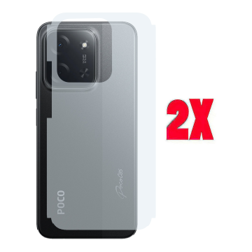(2-Pack) Carbon Fiber Back Matte Film for Poco C85 - Image 2