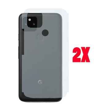 (2-Pack) Google Pixel 5 Back Protector Carbon Fiber Matte Sheet - Image 2
