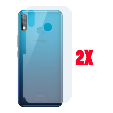 (2-Pack) Infinix Hot 8 Lite Back Protector Carbon Fiber Matte Sheet - Image 2