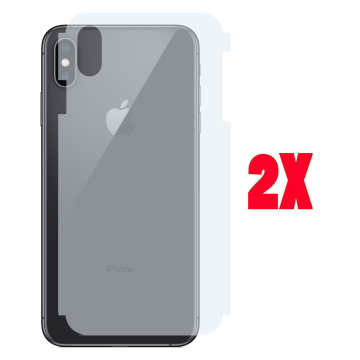 (2-Pack) iPhone XS Back Protector Carbon Fiber Matte Skin - Image 2