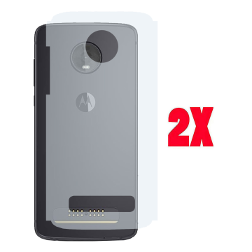 (2-Pack) Motorola Moto Z4 Back Protector Carbon Fiber Matte Sheet - Image 2