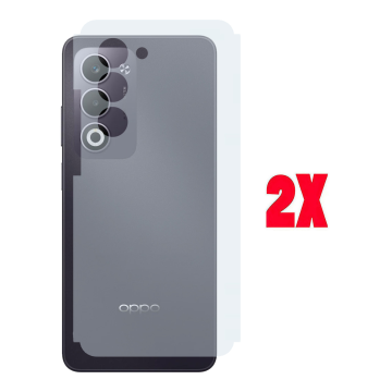 (2-Pack) Oppo A5 Back Protector Carbon Fiber Matte Sheet - Image 2