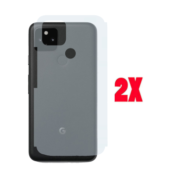 (2-Pack) Pixel 5A 5G Back Protector Carbon Fiber Matte Skin - Image 2