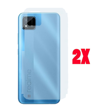 (2-Pack) Realme C11 (2021) Back Protector Carbon Fiber Matte Sheet - Image 2