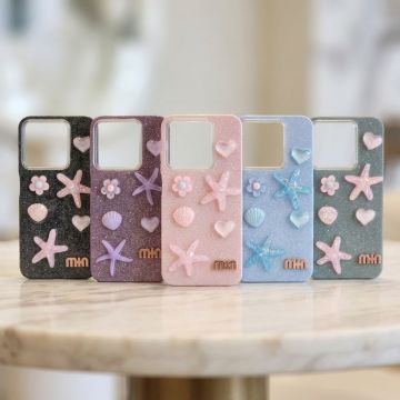 Premium Quality Glitter Starfish Ladies Case For Infinix Smart 9