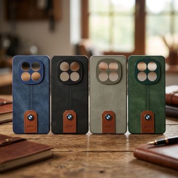 Xiaomi Redmi Note 14 Pro Premium Leather Case with BMW Emblem