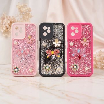 Stylish Multicolor Glitter Premium Phone Case For Realme C85