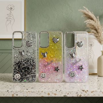 Samsung A05s Girly Glitter Case Good Luck Heart Edition