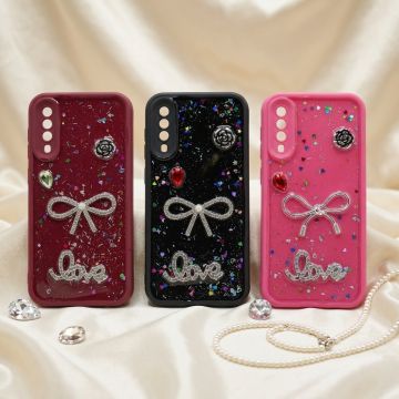 Samsung Galaxy A30s Back Cover – Glitter Love Multicolor